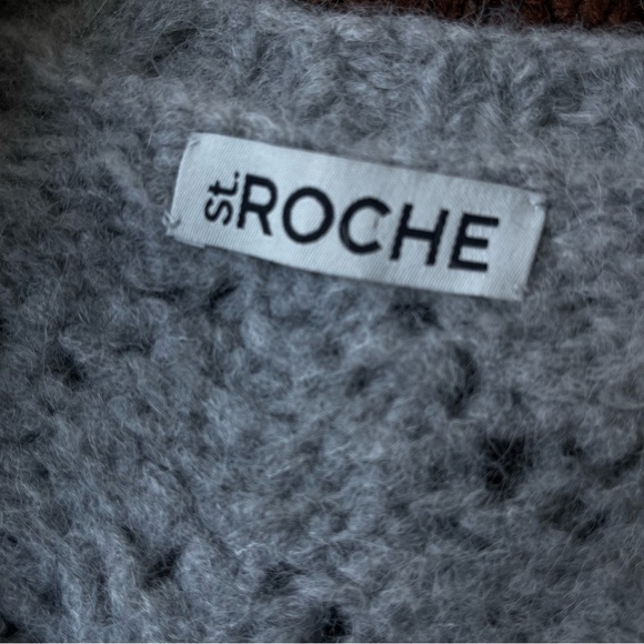 St. Roche Alpaca Knit Cardigan • Ethical Knitwear • Gray • Size L - Picture 6 of 10